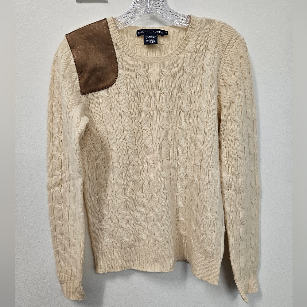 RLBL Cream Cable Knit Sweater